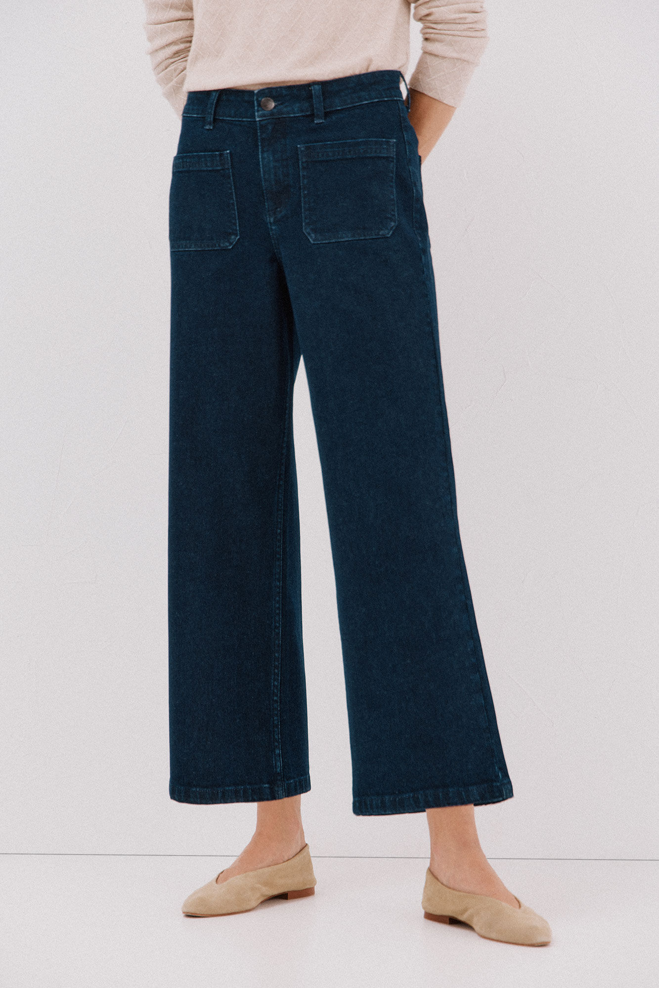 Cortefiel Pantalones marine bolsillos