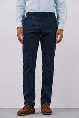 Cortefiel Pantalón chino ligero slim fit Azul marino