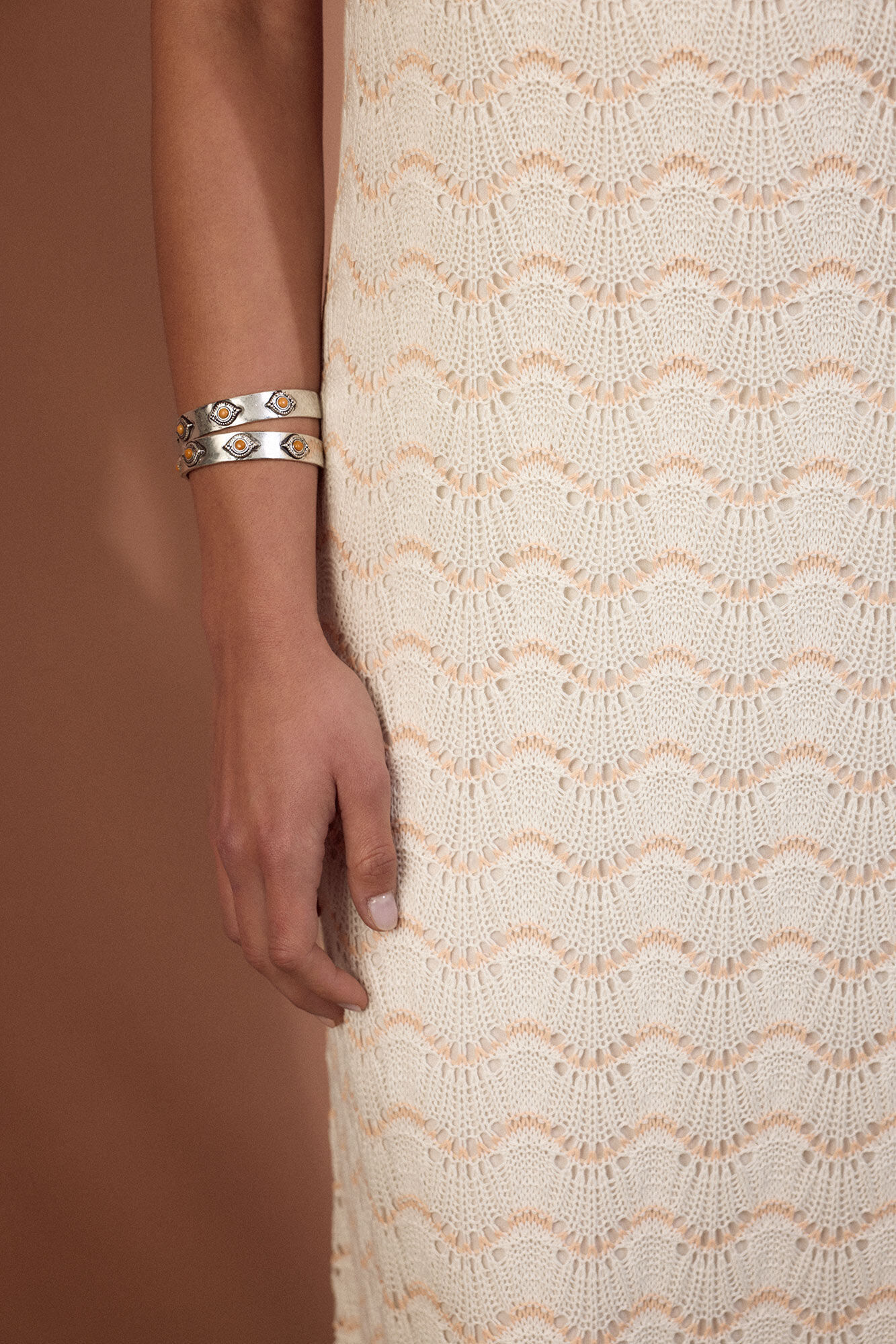 Slowlove Vestido b&aacute;sico estructura Blanco
