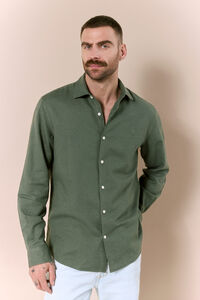 OOTO Camisa algod&oacute;n lino manga larga