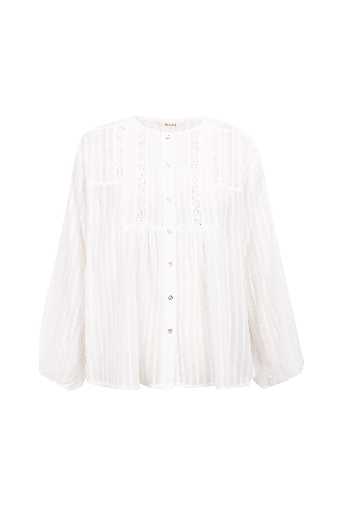 Slowlove Blusa encajes Marfil