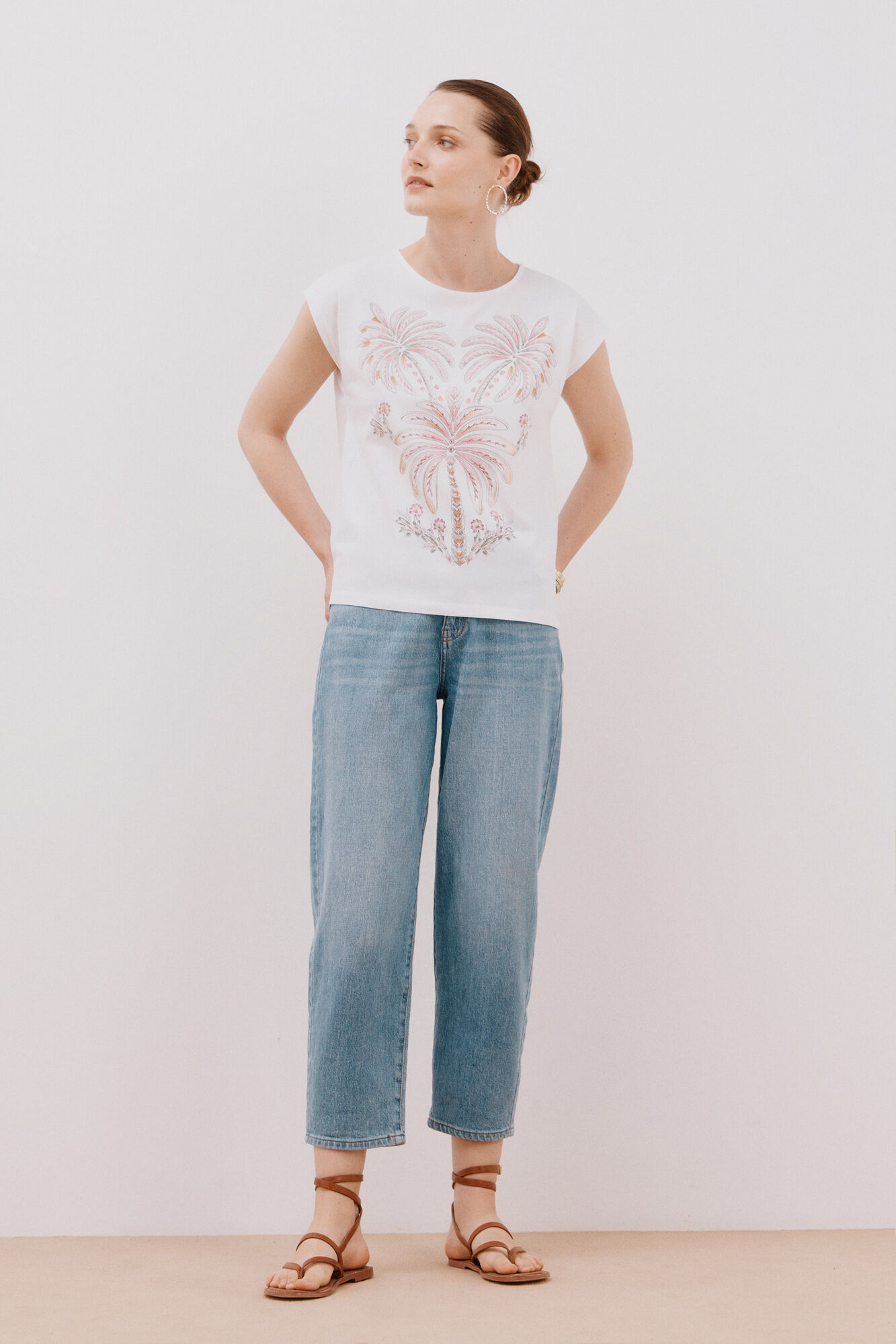 Cortefiel Playera sin mangas estampada