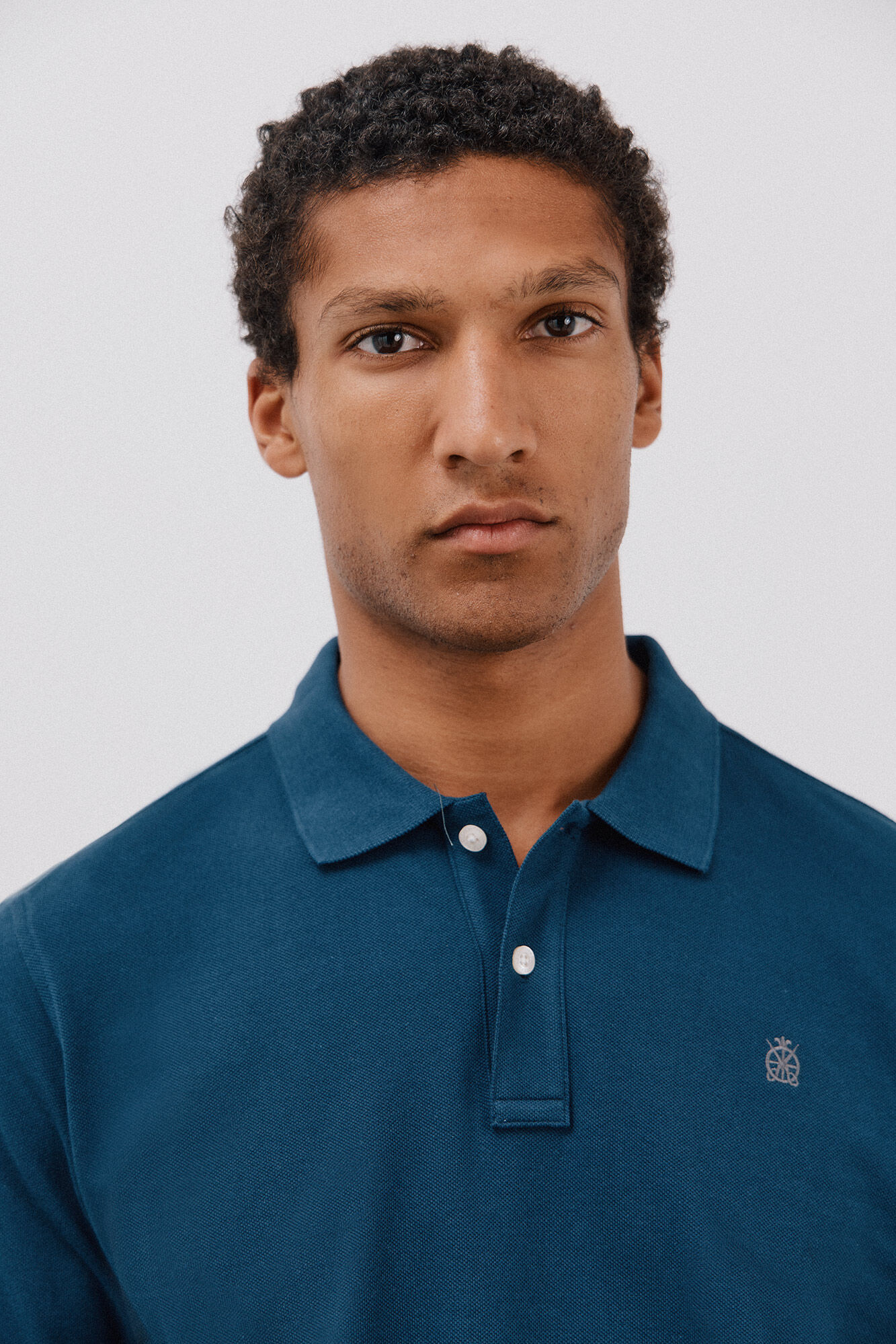 Cortefiel Polo b&aacute;sico piqu&eacute; Azul oscuro