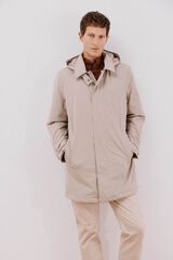 Cortefiel Gabardina técnica Beige