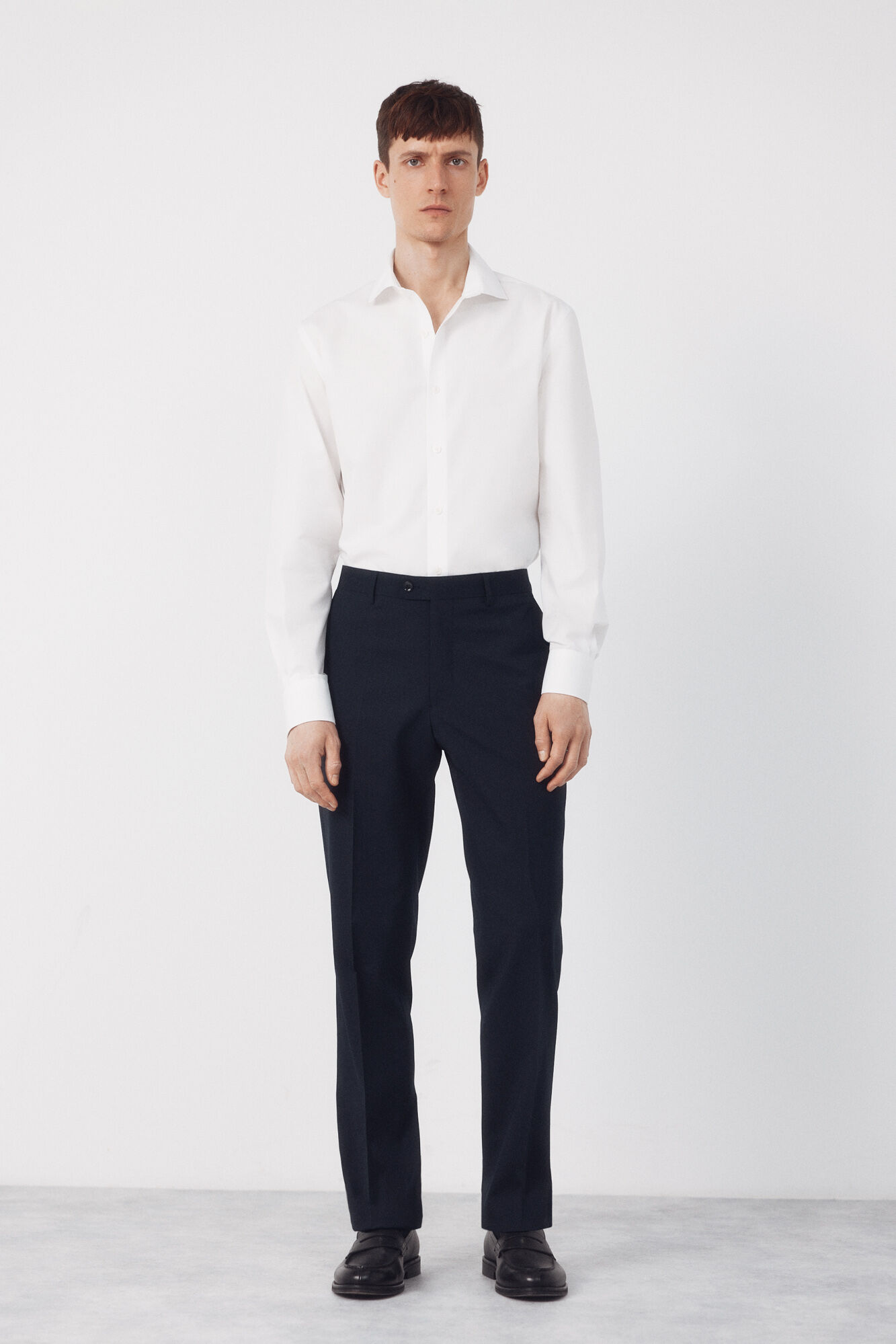 Cortefiel Camisa vestir otom&aacute;n slim fit f&aacute;cil plancha Blanco