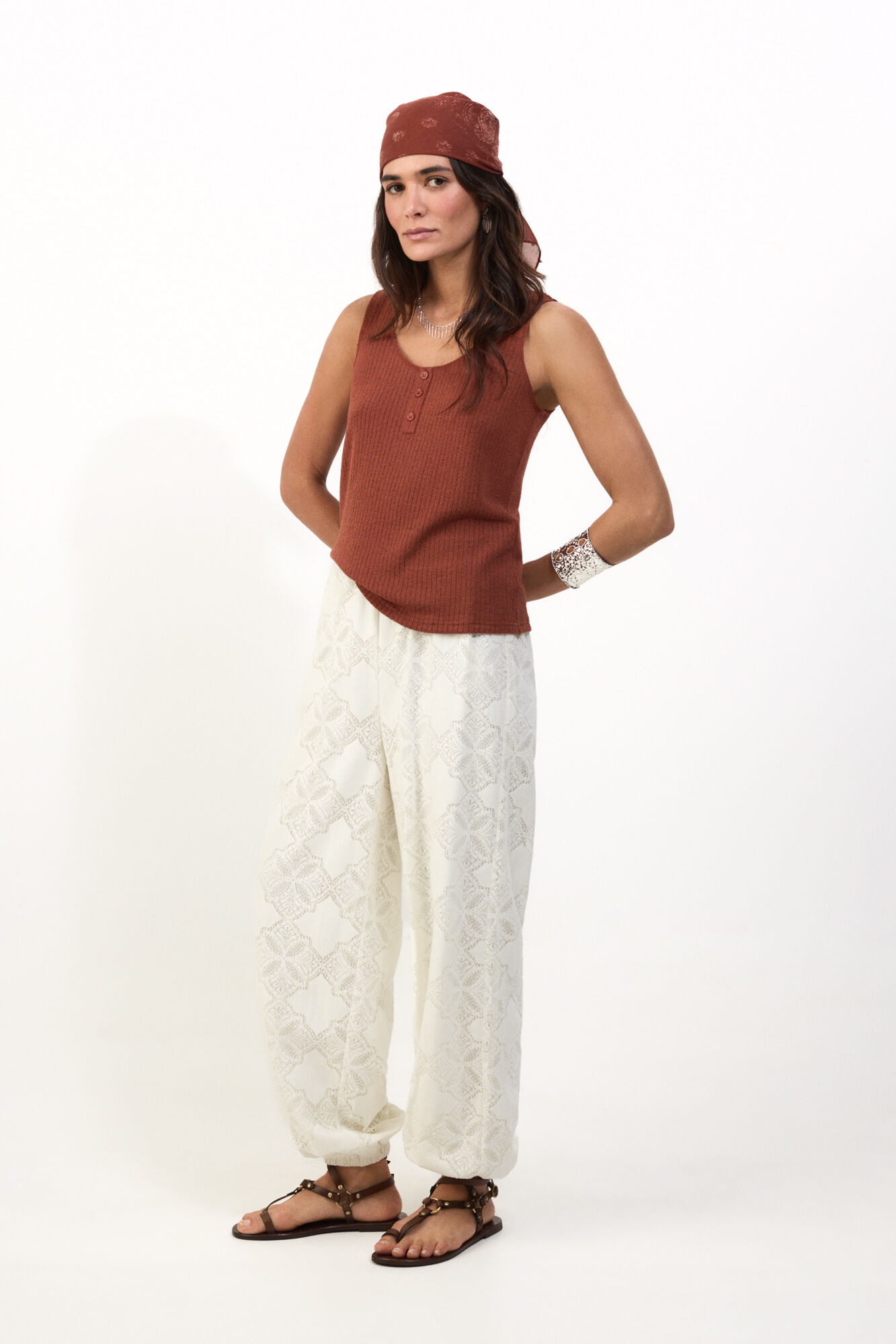 Slowlove Top tirantes botones