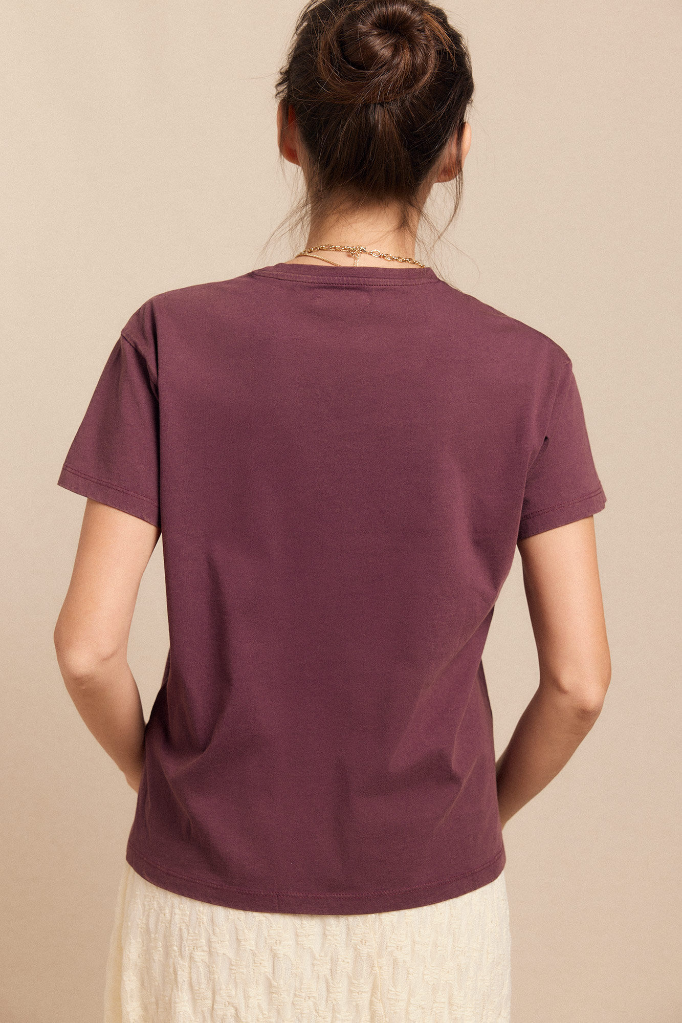 Slowlove Camiseta estampada Granate