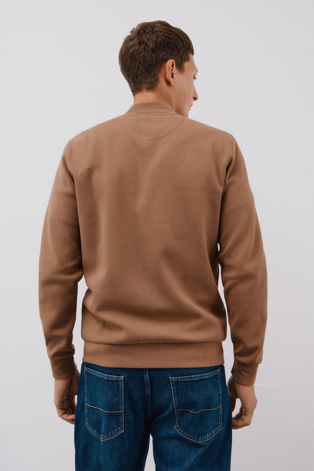 Cortefiel C&aacute;rdigan cuello bomber Beige