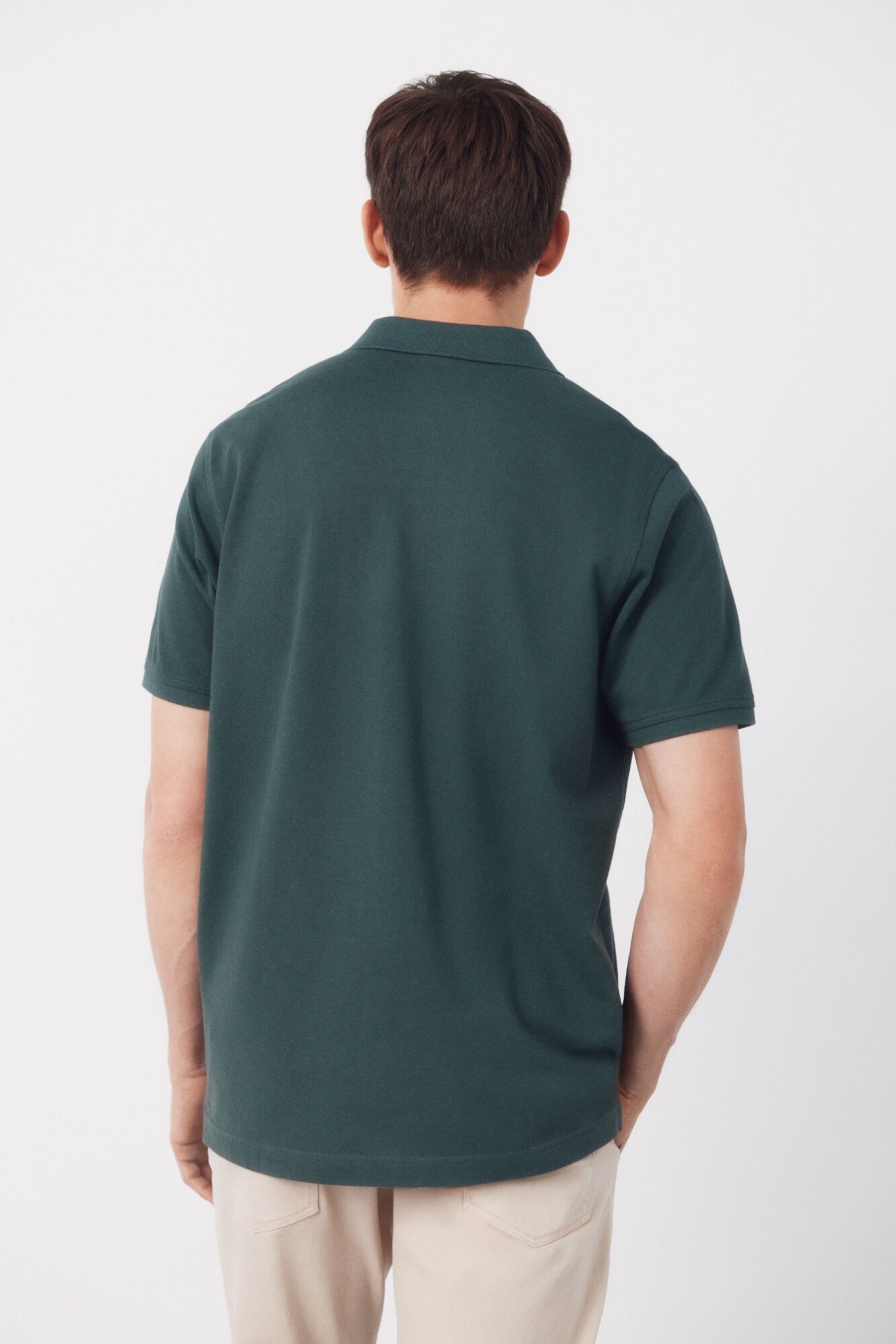 Cortefiel Polo b&aacute;sico piqu&eacute; Kaki