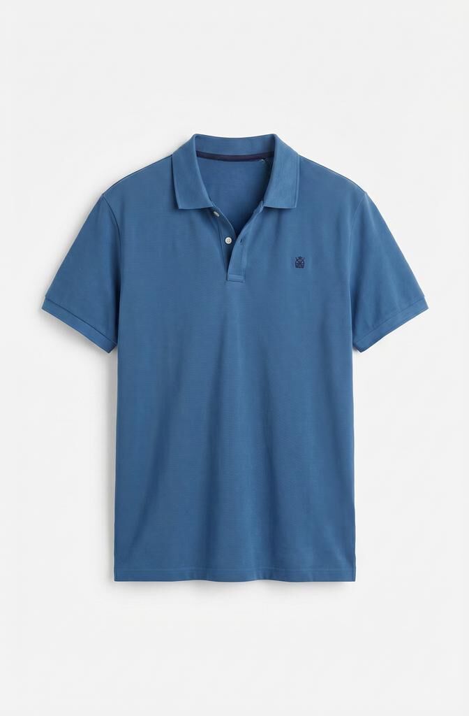 Cortefiel Polo b&aacute;sico piqu&eacute; Azul