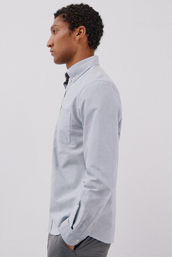 Cortefiel Camisa oxford lisa Azul marino