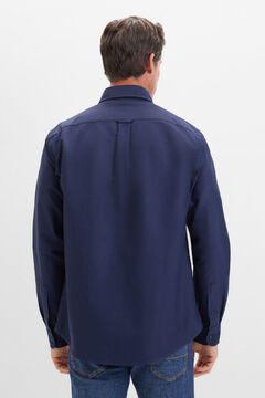 Cortefiel Camisa oxford liso Azul marino