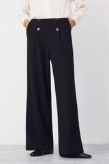 Cortefiel Pantal&oacute;n sastre con botones Negro