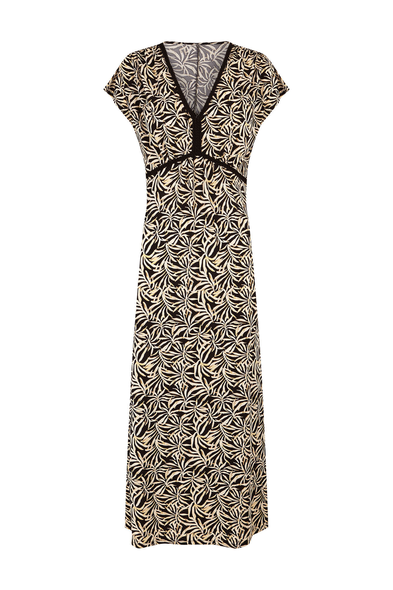 Cortefiel Vestido estampado de trenza Estampado gris