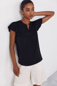 Cortefiel Blusa fluida de manga de vuelo