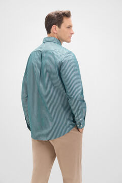 Cortefiel Camisa rayas coolmax Kaki