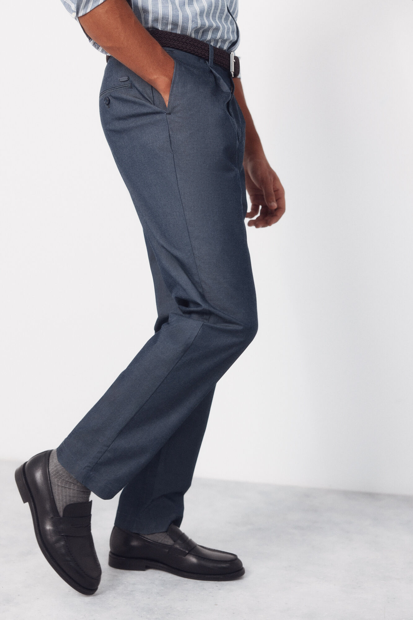 Cortefiel Chino pinzas tapered Azul oscuro