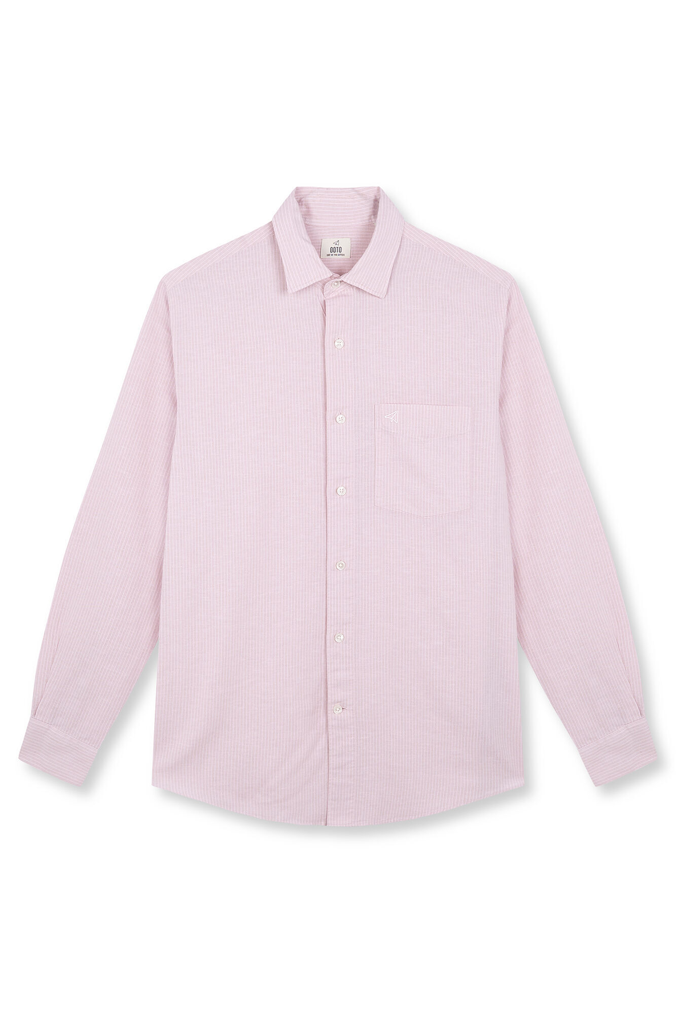 OOTO Camisa algod&oacute;n lino rayas Rosa