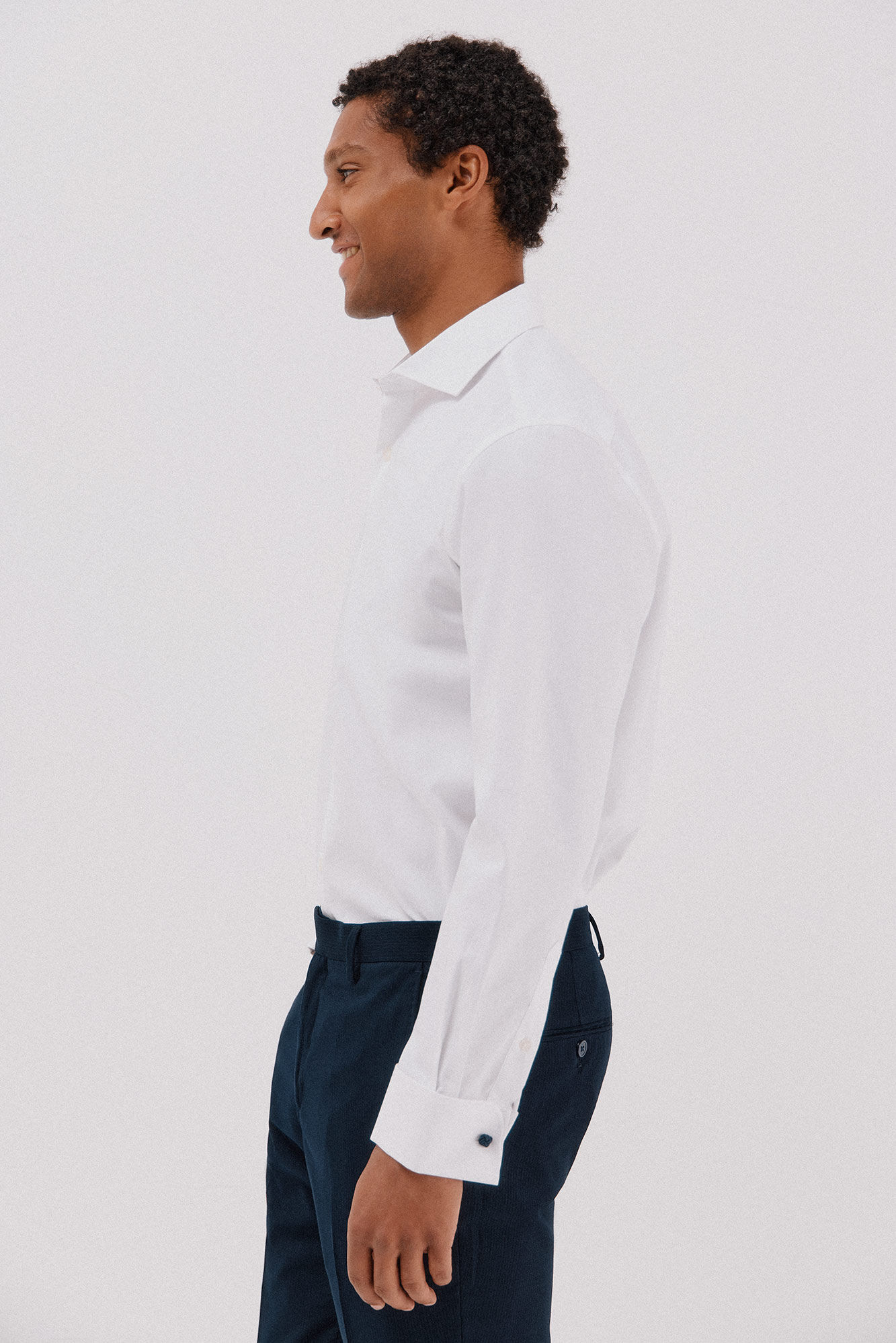 Cortefiel Camisa vestir rayas algod&oacute;n tencel Blanco