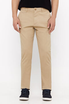 Cortefiel Pantalón chino ligero slim fit Beige
