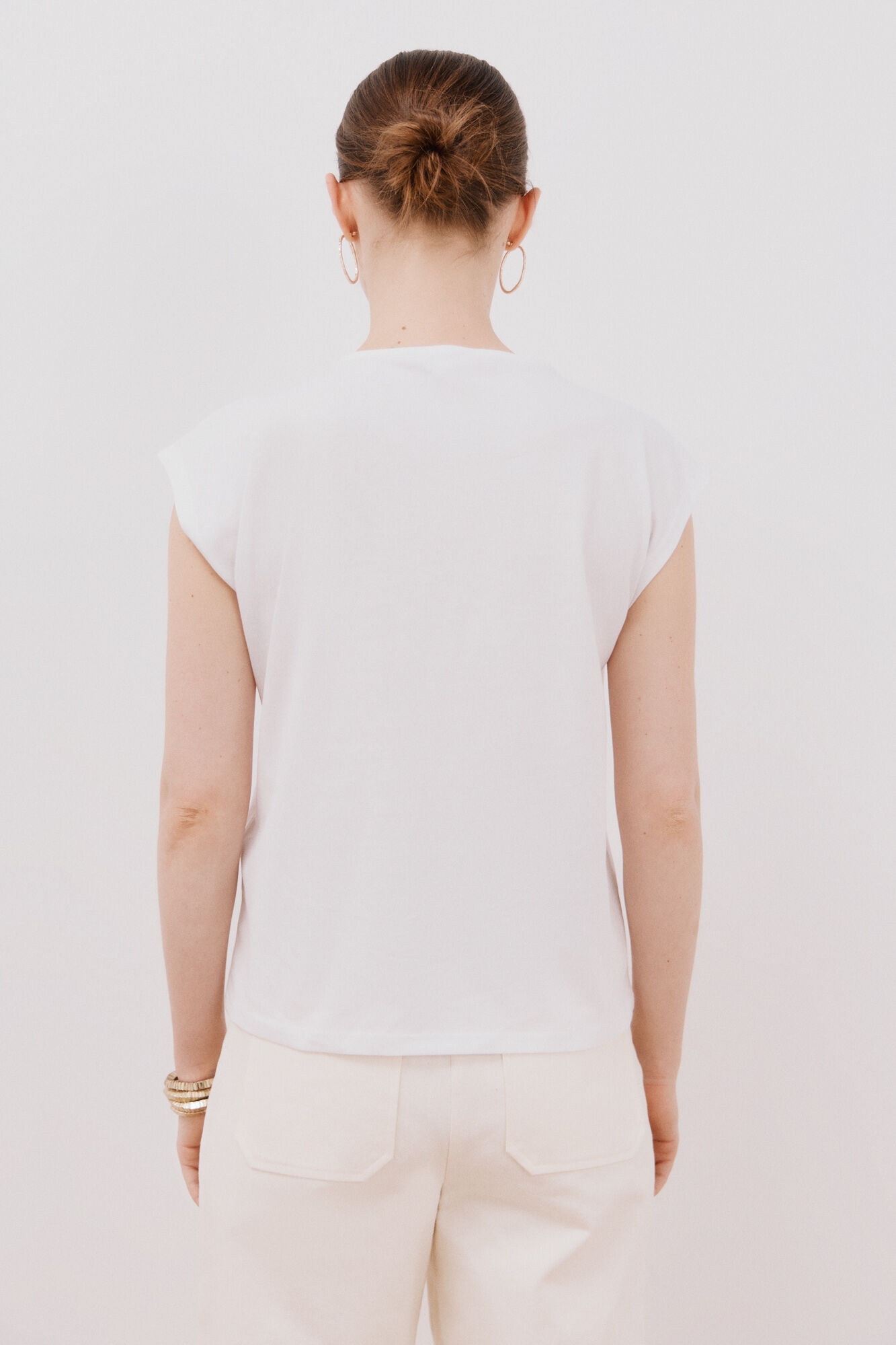 Cortefiel Playera sin mangas estampada y bordada Multicolor