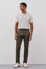 Cortefiel Pantalón chino ligero slim fit Kaki