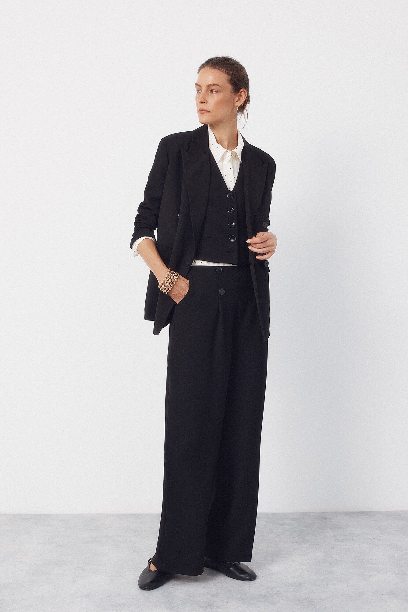 Cortefiel Blazer negro Negro