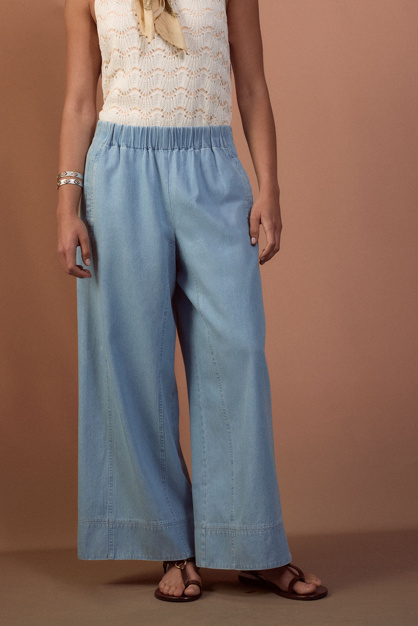 Slowlove Jeans Chambr&eacute; Azul