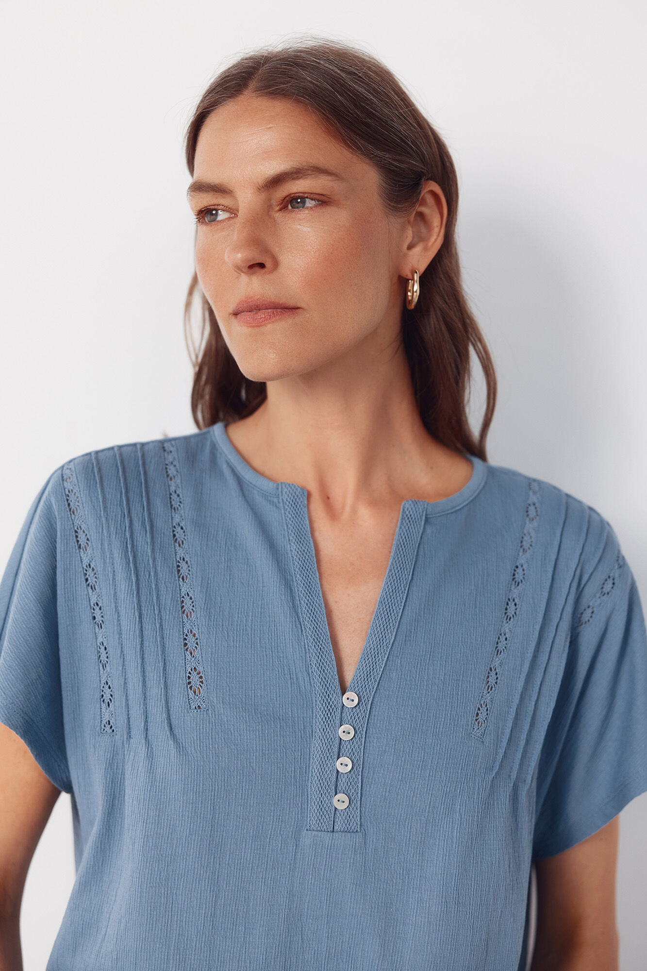 Cortefiel Playera de quillas Azul
