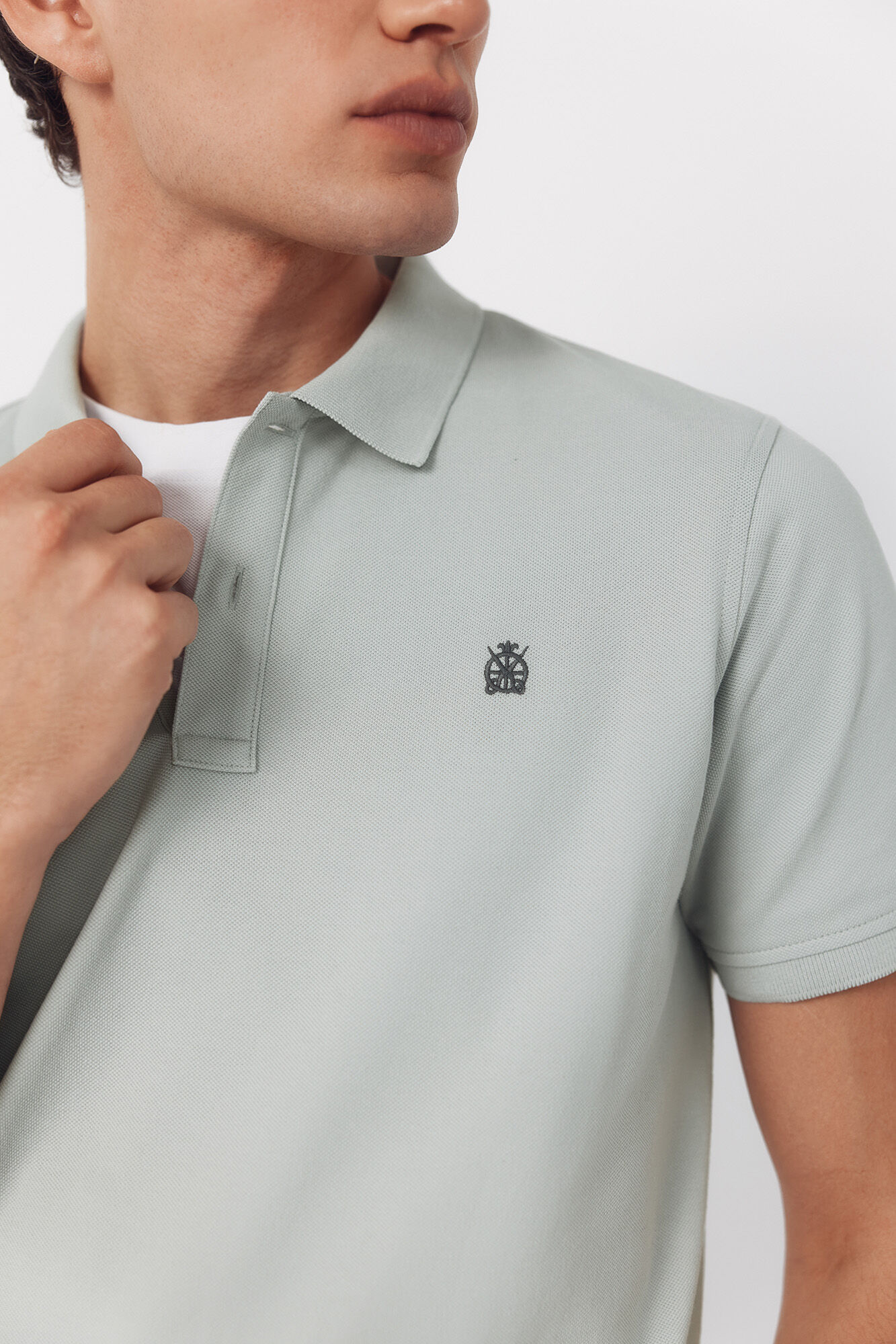 Cortefiel Polo b&aacute;sico piqu&eacute; slim Verde
