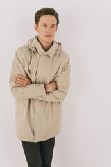 Cortefiel Gabardina técnica Beige