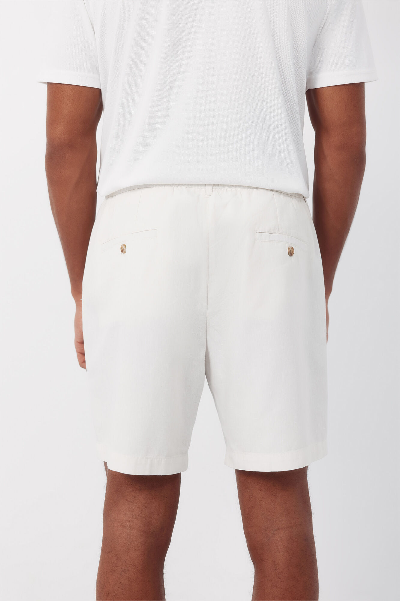 Cortefiel Bermuda con goma y cordones regular Marfil