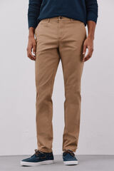 Cortefiel Pantalón chino ligero slim fit Beige