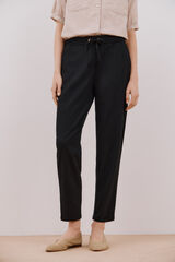 Cortefiel Pantalón fluido Negro