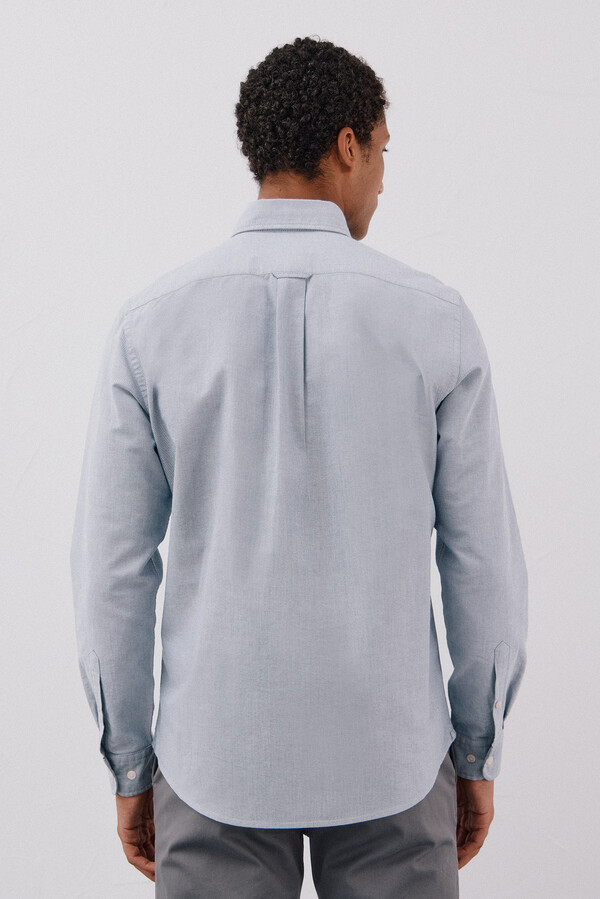 Cortefiel Camisa oxford lisa Azul marino