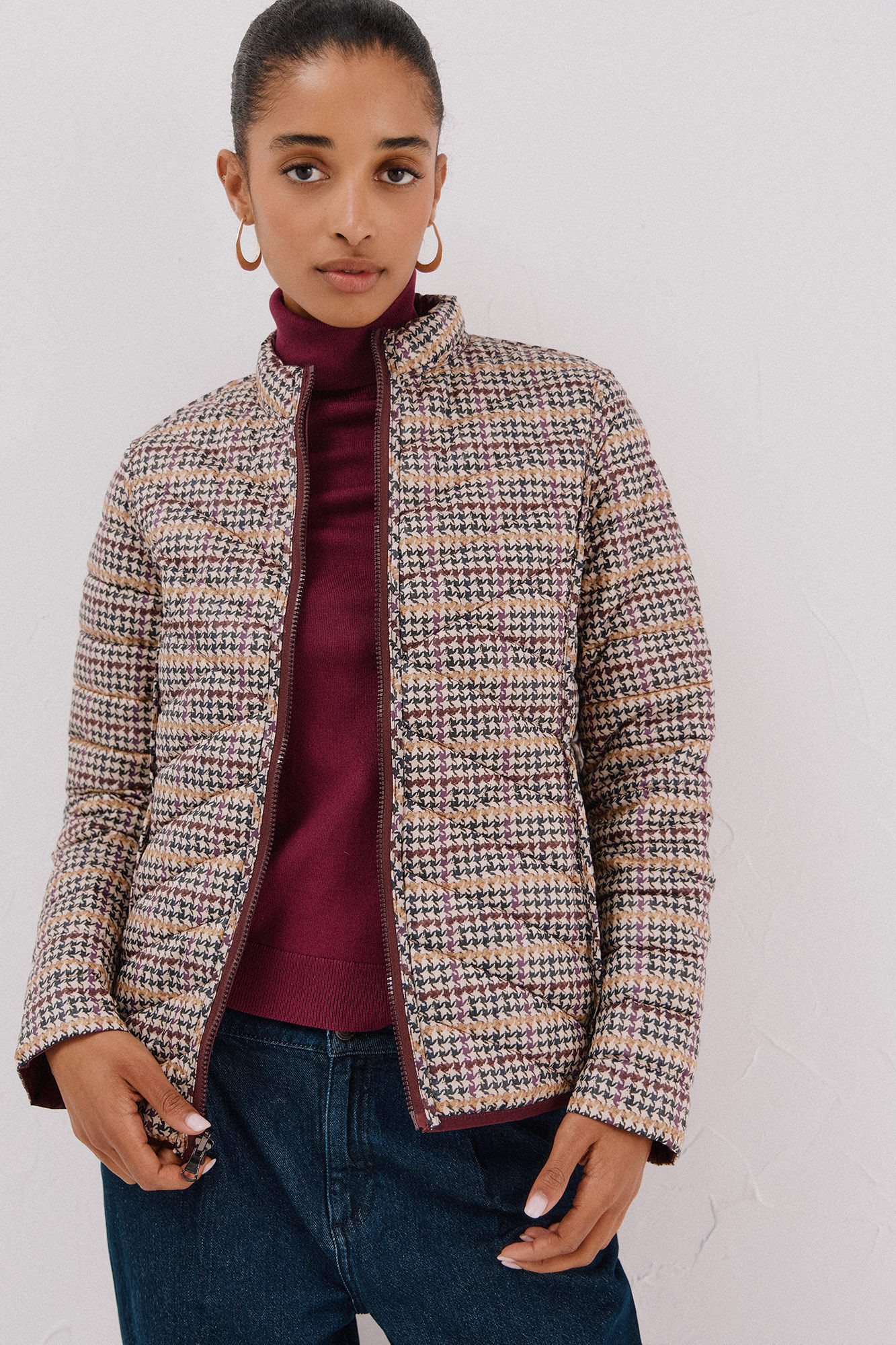 Cortefiel Chamarra reversible plumas