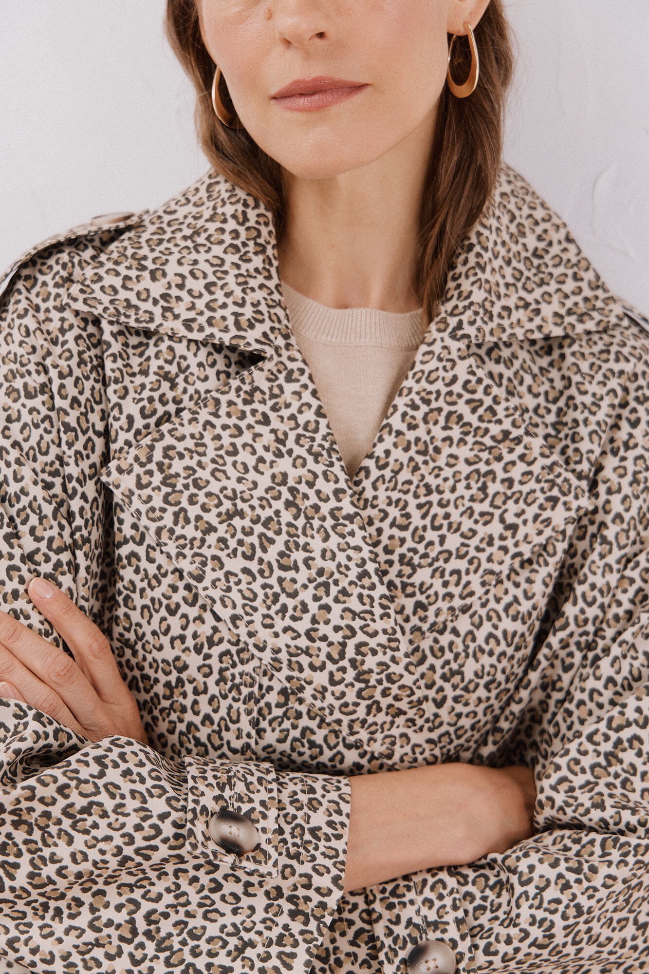 Cortefiel Gabardina corta Multicolor