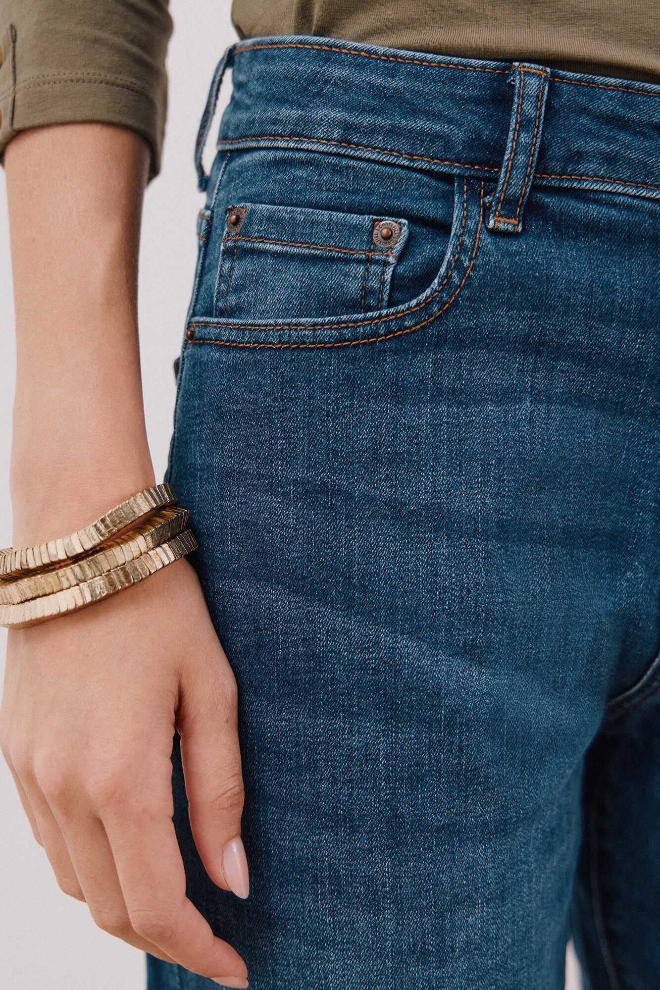 Cortefiel Jeans mom Azul