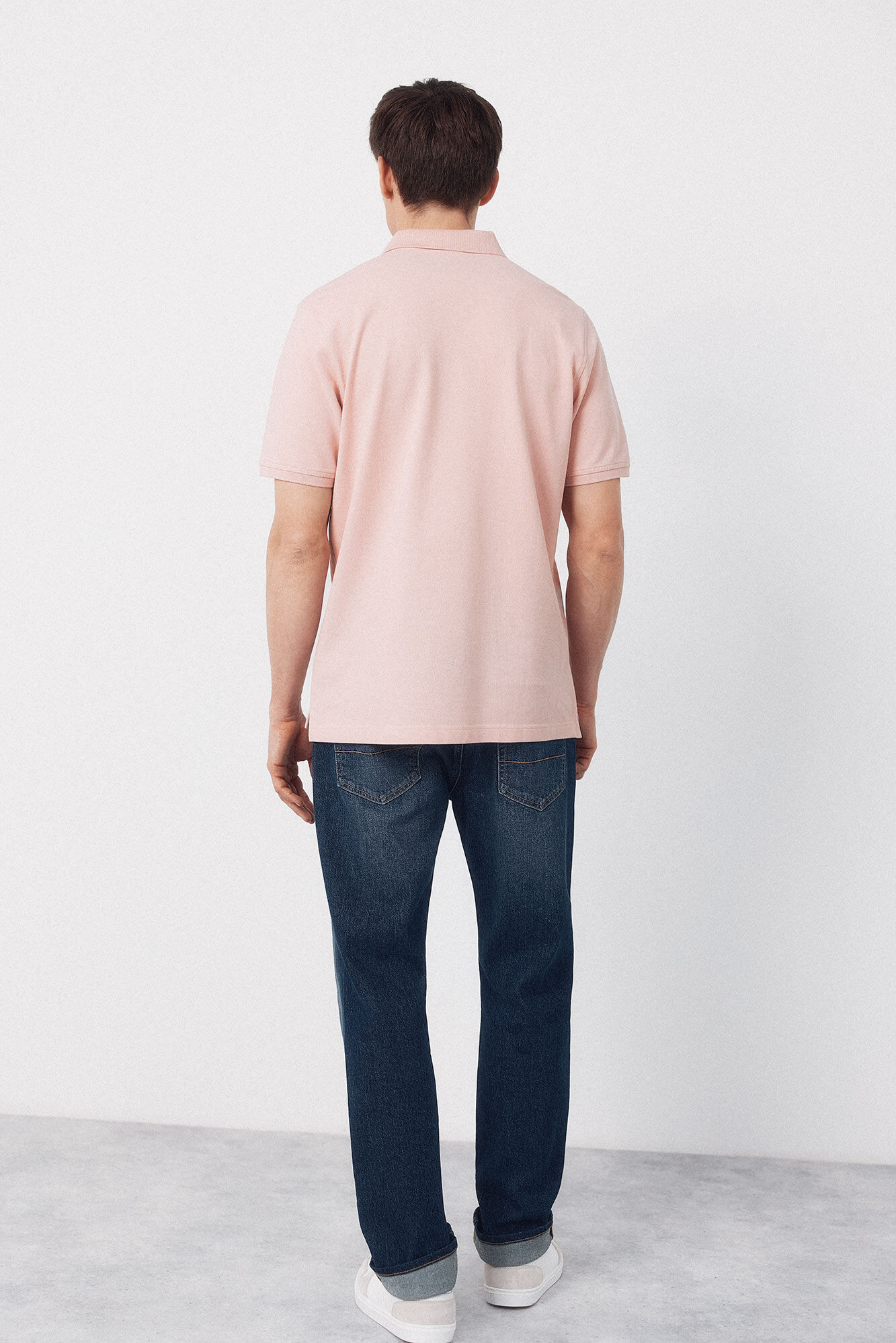 Cortefiel Polo b&aacute;sico piqu&eacute; Rosa