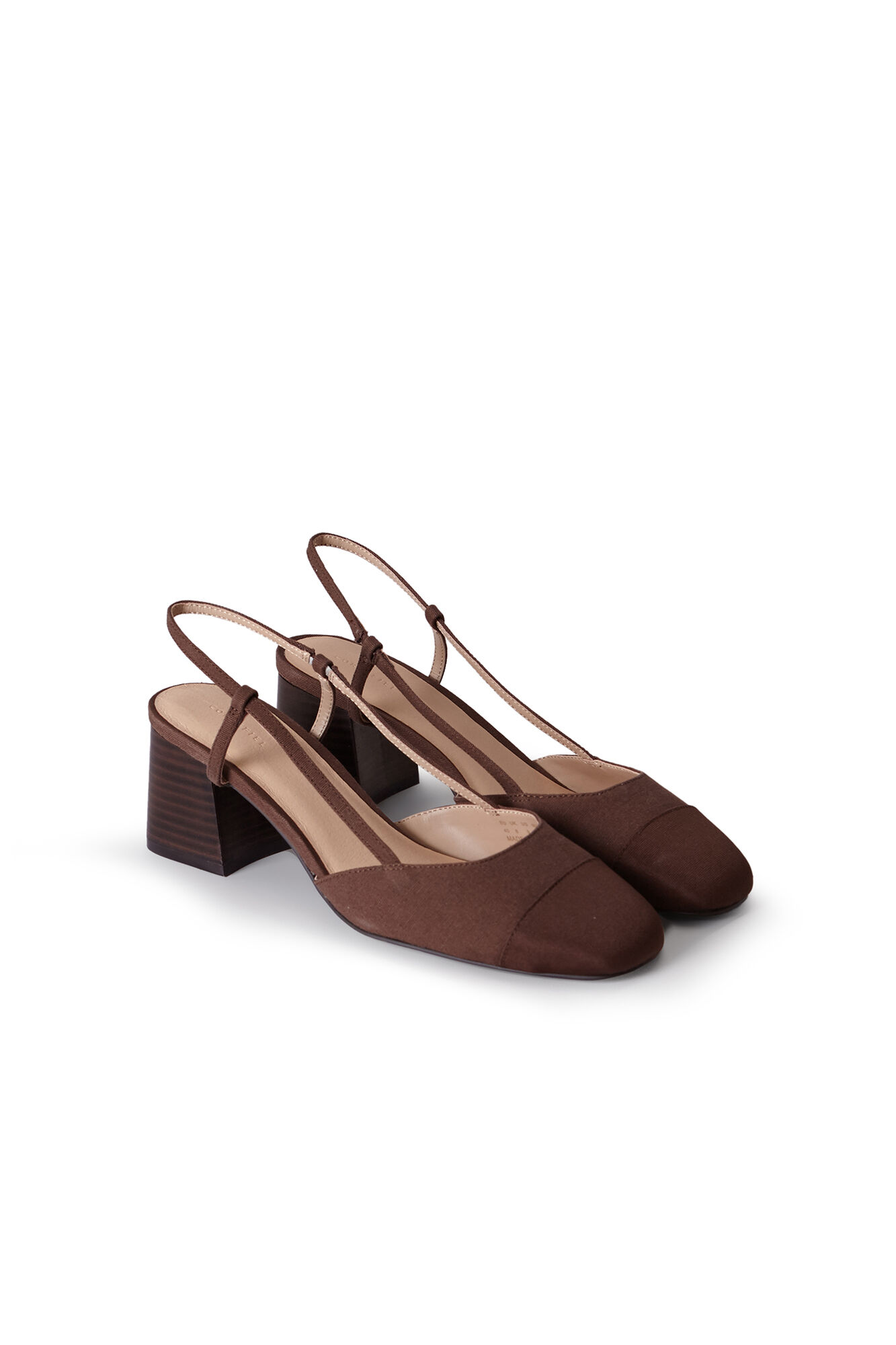 Cortefiel Zapato de tac&oacute;n destalonado Marr&oacute;n
