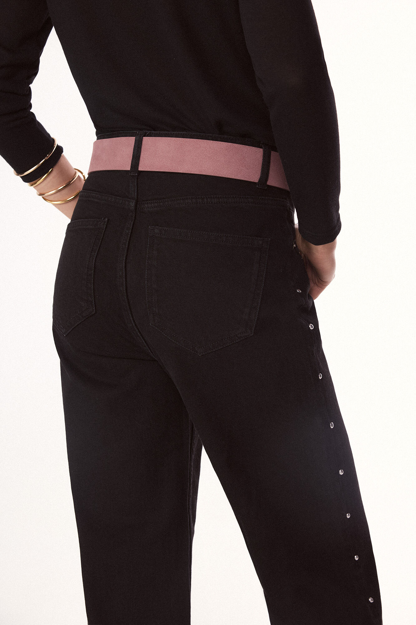 Slowlove Jeans con tachas Negro