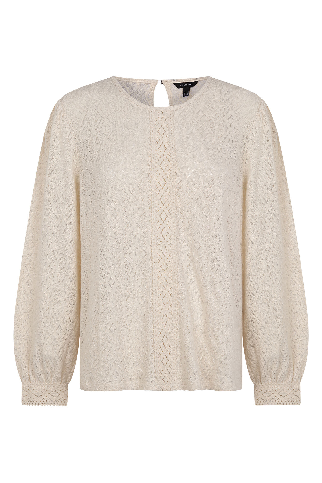 Cortefiel Top estructura r&uacute;stica Marfil