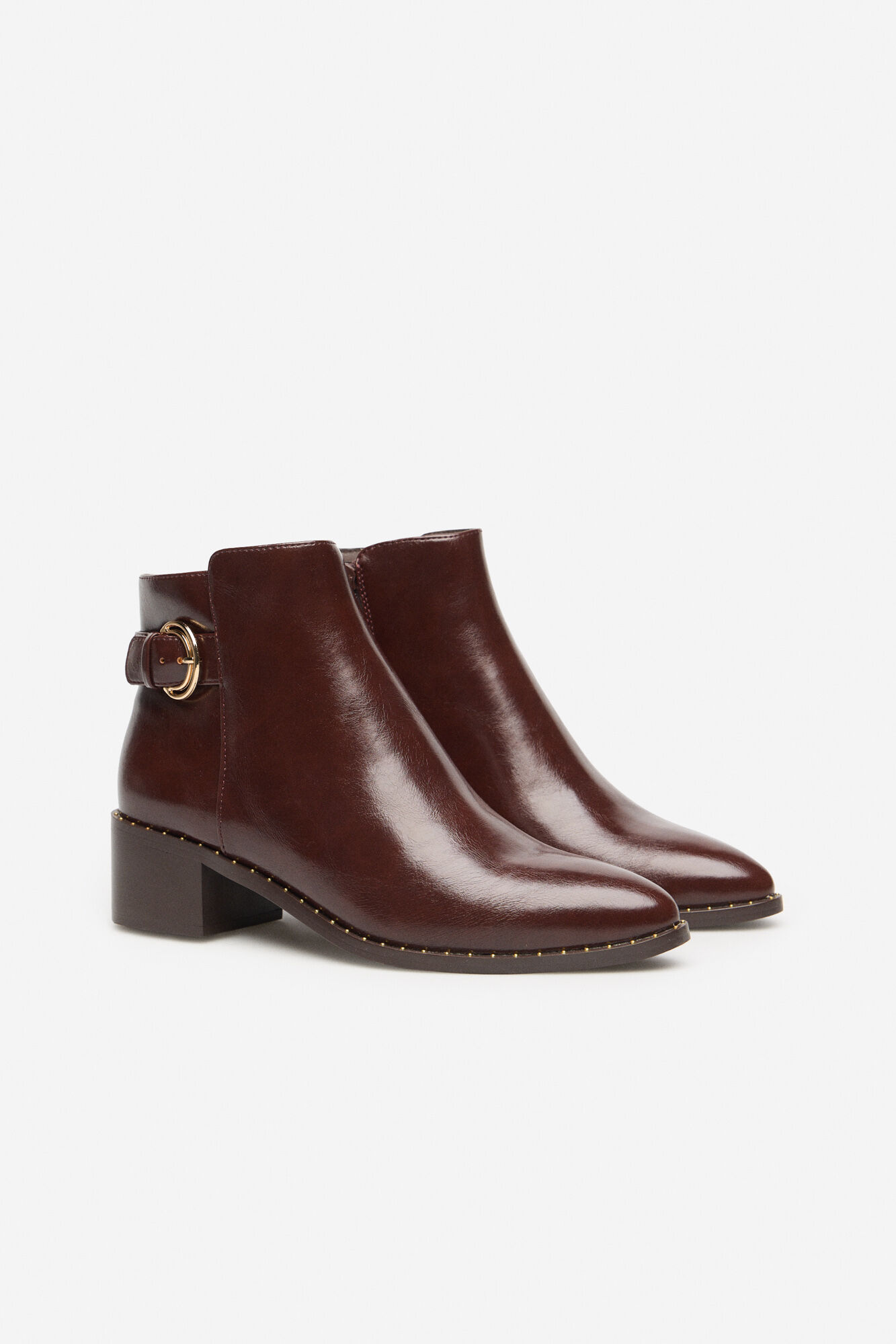 Cortefiel Bot&iacute;n dobladillo Granate