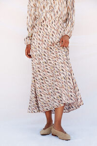 Cortefiel Falda estampada con vuelo