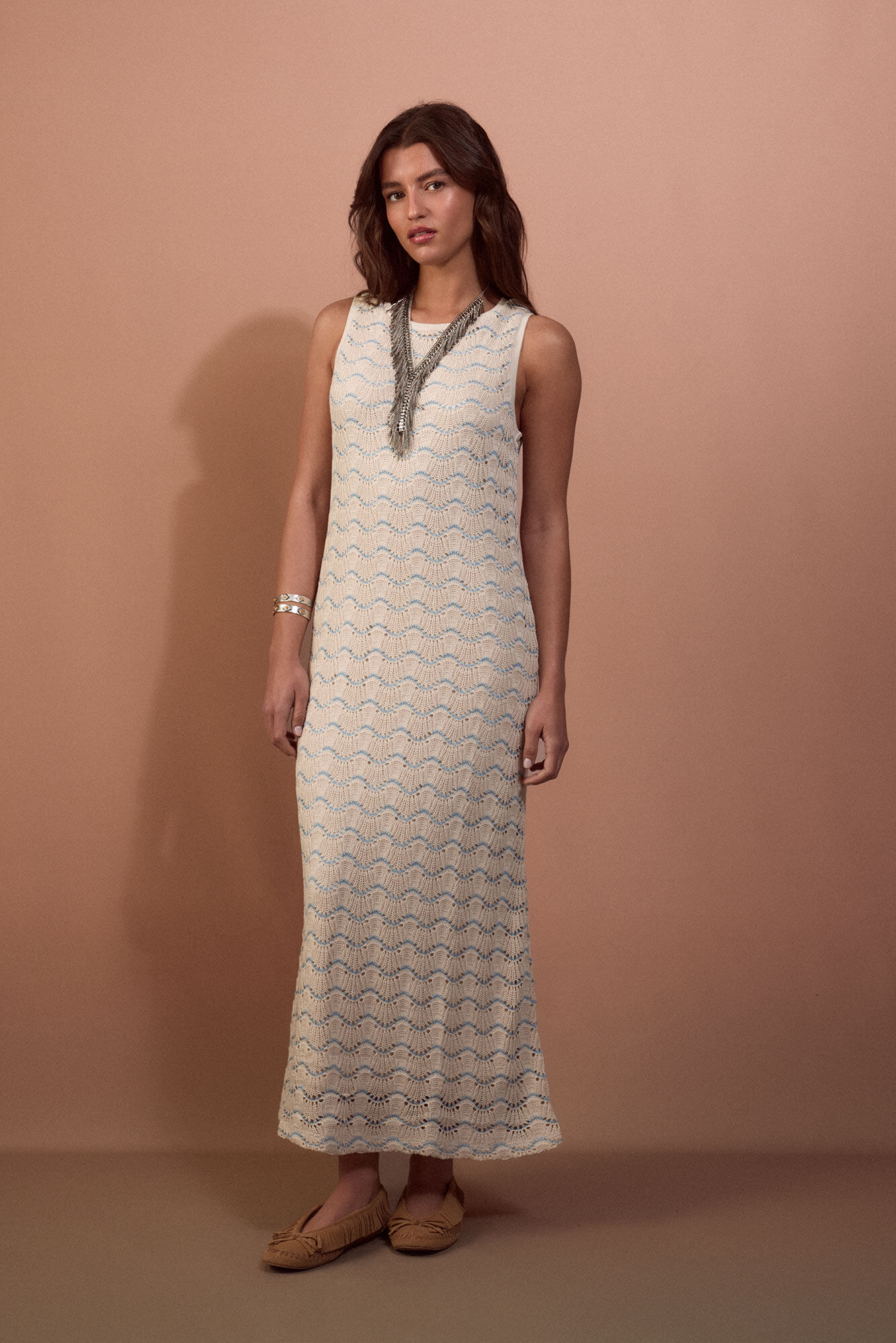 Slowlove Vestido b&aacute;sico estructura Azul