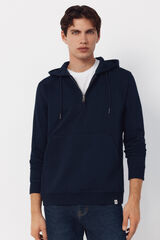 Cortefiel Sudadera con capucha Azul marino