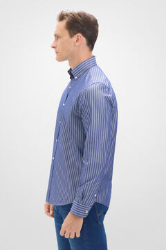 Cortefiel Camisa rayas coolmax Azul marino