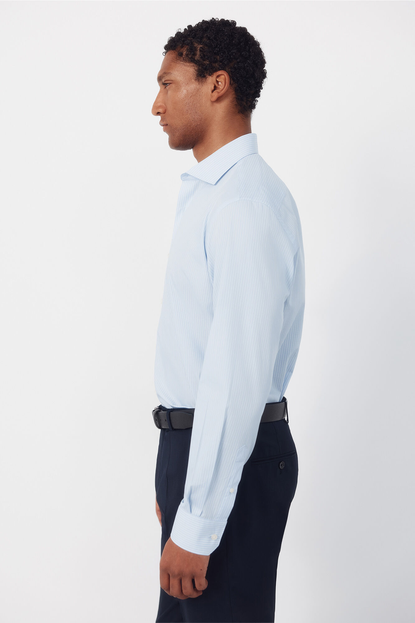 Cortefiel Camisa vestir rayas f&aacute;cil plancha Azul