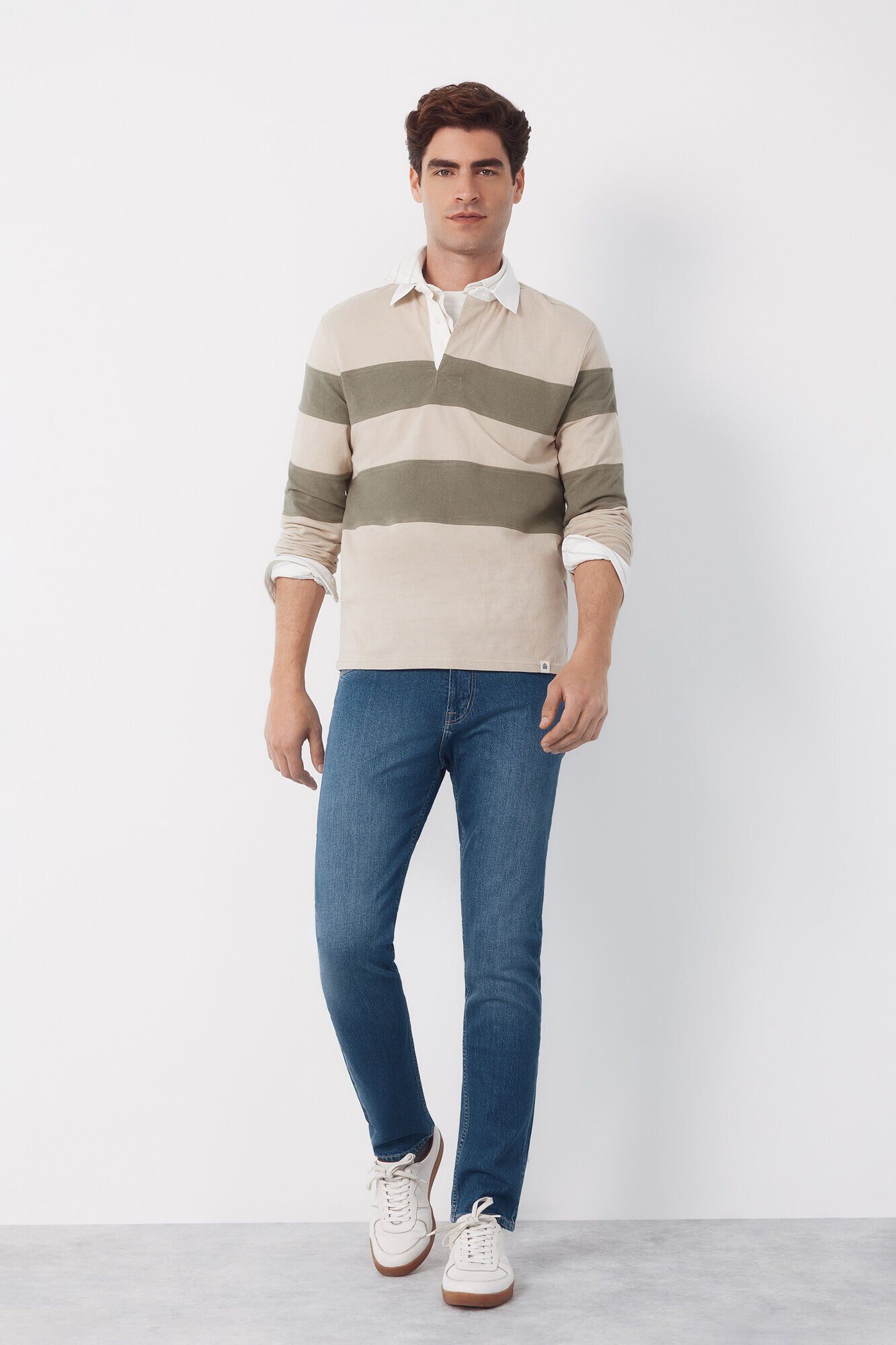 Cortefiel Polo rugby Beige