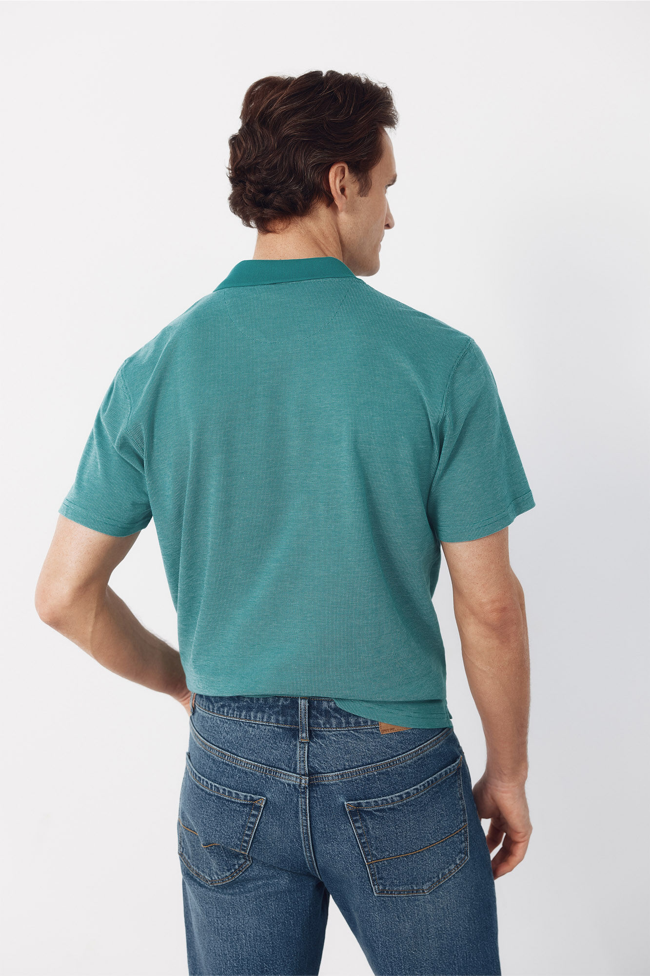 Cortefiel Polo textura Verde